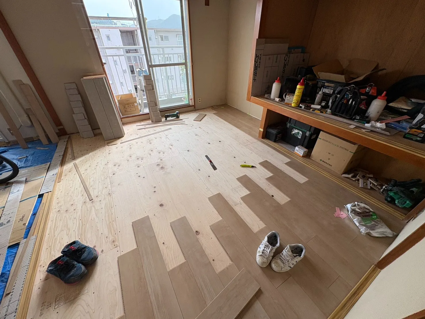 畳のお部屋をフローリングへ🌸 お子様のための敷居リフォーム 【川西市】③